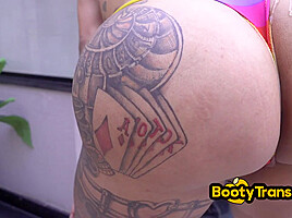 Hugeass ink TS analdestroyed by her man